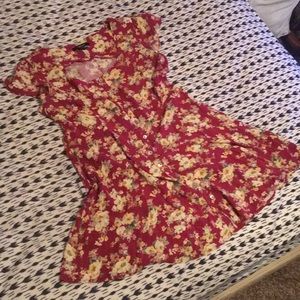 Forever 21, red, floral sundress
